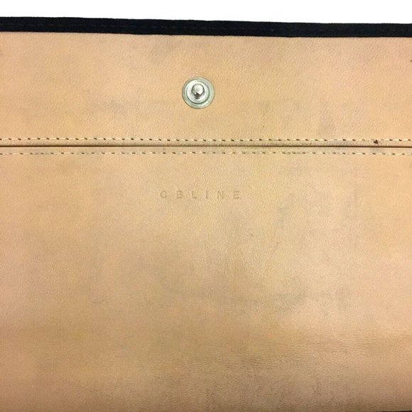 CELINE C Macadam Suede Leather Long Bifold Wallet - Picture 8 of 8